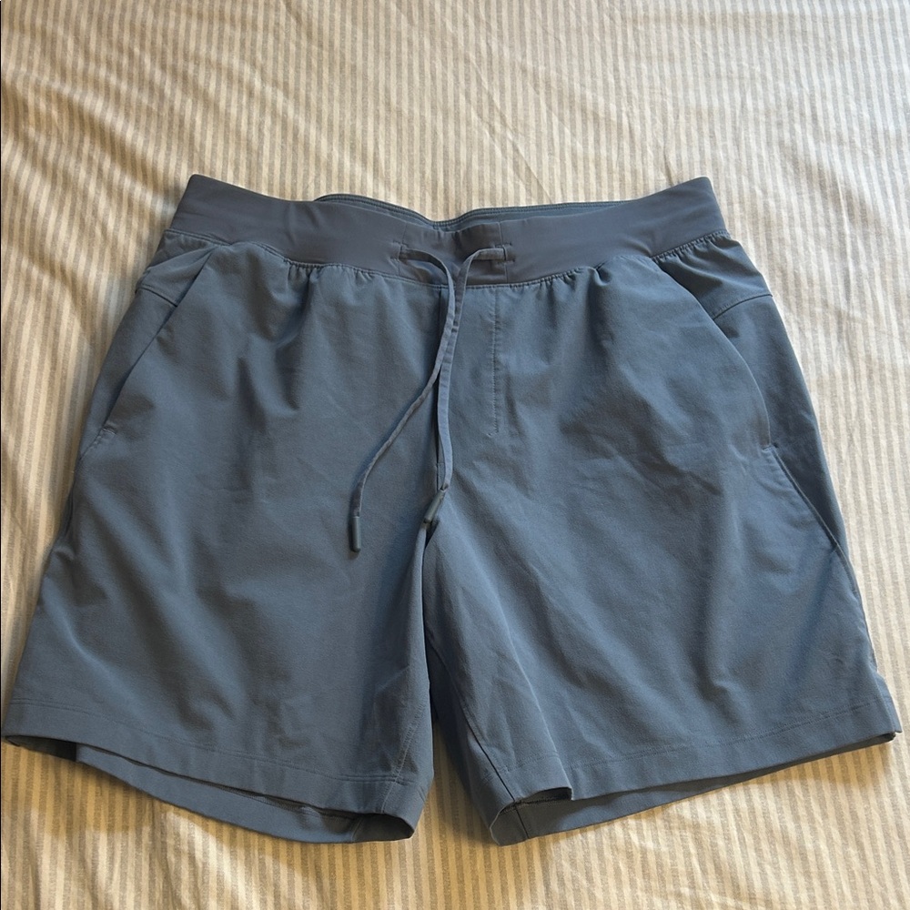 Men’s Lululemon “Zeroed In LinerLess” Shorts, Slate Blue Color